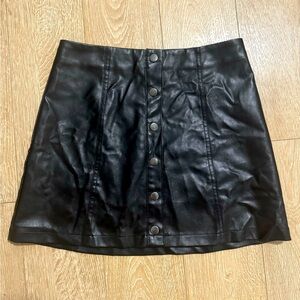 Forever 21 Black Faux Leather Skirt